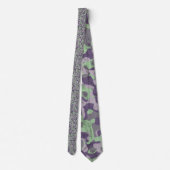 Cravate camouflage vert et violet abstrait (Dos)