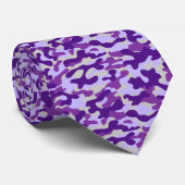 Cravate Camouflage Violet  (Roulé)
