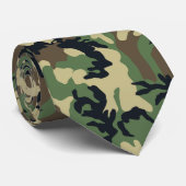 Cravate Camouflage Woodland (Roulé)