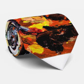 Cravate Camp d'artistes, lac de Canoë, peinture d'art, (Roulé)