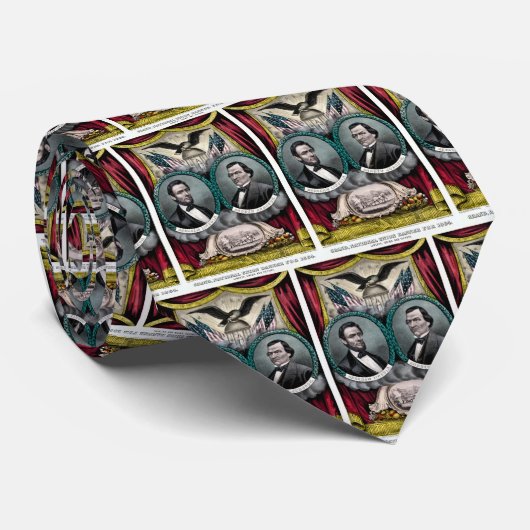 Cravate Campagne présidentielle 1864 d'Abraham Lincoln (Roulé)