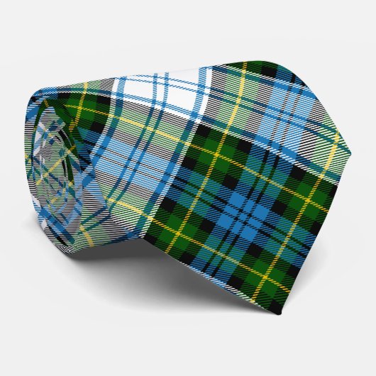 Cravate Campbell Crest au-dessus de Tartan (Roulé)