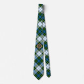 Cravate Campbell Crest sur tartan de robe (Devant)