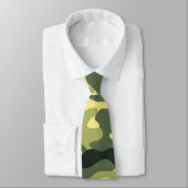 Cravate Camping Chasse Camouflage vert (Attaché)