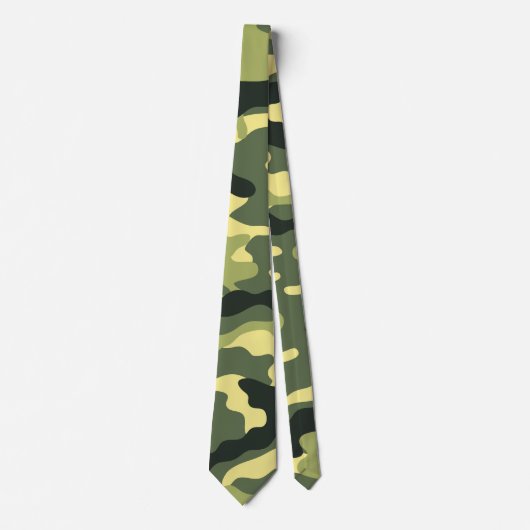Cravate Camping Chasse Camouflage vert (Devant)