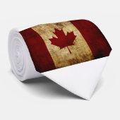 Cravate Canada / drapeau grunge (Roulé)