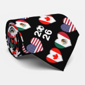Cravate Canada Mexique États-Unis accueillant le tournoi d (Roulé)