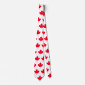 Cravate Canadian maple leaf. CANADA. Patriotic. (Devant)