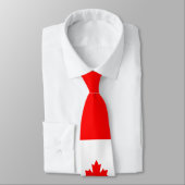 Cravate Canadian Maple on Red and White (Attaché)