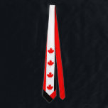 Cravate Canadian Maple on Red White Black<br><div class="desc">For you - tha man. The POWER is in the RED. Take control - seize the power and let them know who's tha man!</div>
