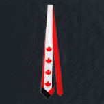Cravate Canadian Maple on Red White Black<br><div class="desc">For you - tha man. The POWER is in the RED. Take control - seize the power and let them know who's tha man!</div>