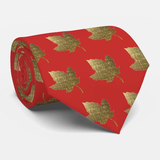 Cravate canadien Golden Maple Leaf (Roulé)
