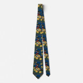 Cravate Canard branchu et fleurs de jasmin (Devant)