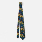 Cravate Canard branchu et fleurs de jasmin (Dos)