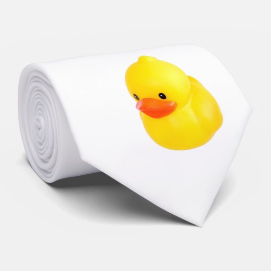 Cravate Canard en caoutchouc jaune lumineux (Roulé)