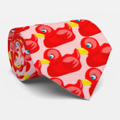 Cravate Canard en caoutchouc rouge, (Roulé)