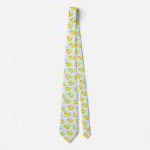 Cravate Canard jaune en caoutchouc bleu clair (Devant)