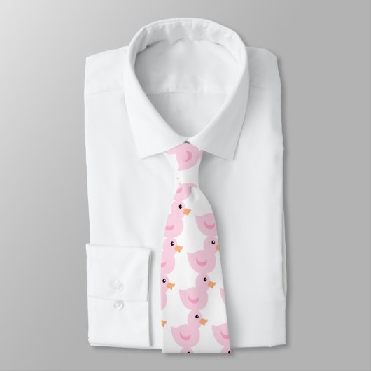 Cravate Canard pointu en rose (Attaché)