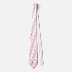 Cravate Canard pointu en rose