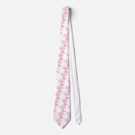 Cravate Canard pointu en rose (Devant)
