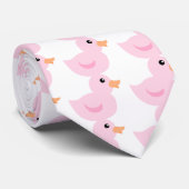 Cravate Canard pointu en rose (Roulé)