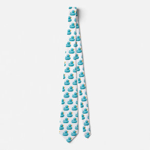Cravate Canards en caoutchouc bleu personnalisables par st