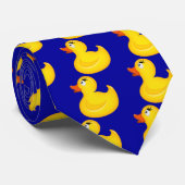 Cravate Canards jaunes en caoutchouc (Roulé)