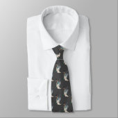 Cravate Canards Majards Sur Grey (Attaché)