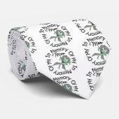 Cravate Cancer du cerveau en mémoire de ma mère (Roulé)