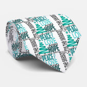 Cravate Cancer ovarien de vacances de Noël d'espoir (Roulé)