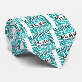 Cravate Cancer ovarien d'épouse carrée d'hommage (Roulé)