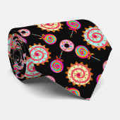 Cravate Candy and Cakes Black (Roulé)