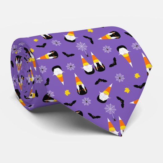 Cravate Candy Corn Gnomes (Roulé)