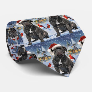 Cravate Cane Corso Winter Wonderland Noël Joie
