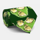 Cravate Canetons de canard colvert enneigés (Roulé)