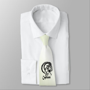 Cravate Capricorne Chèvre de mer Zodiac vert
