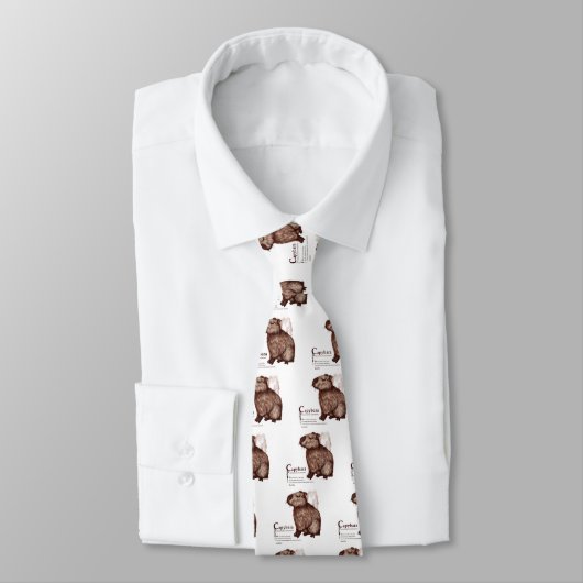 Cravate capybara - chocolate (Attaché)