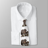 Cravate Capybaras De Mère Et De Bébé, (Attaché)