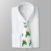 Cravate Caractère grenouille drôle vert (Attaché)