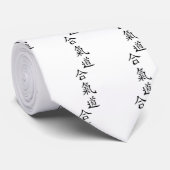 Cravate Caractère japonais d'Aikido (Roulé)