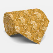Cravate Caramel Orné Botanique (Roulé)