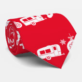 Cravate Caravan Joyeux Camping de Noël (Roulé)