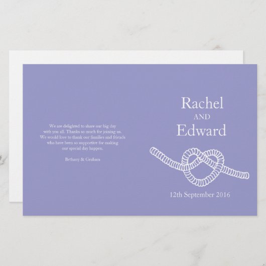 Cravate cardiaque le noeud violet programmes de ma (Devant / Derrière)