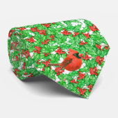 Cravate Cardinal et motif d'aquarelle de baie sainte (Roulé)