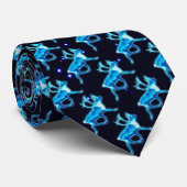 Cravate Caribou bleu (rennes) (Roulé)