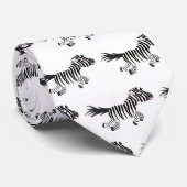 Cravate Caricature amusante de zèbre (Roulé)