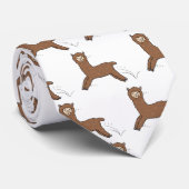 Cravate Caricature d'alpaga brun joli (Roulé)