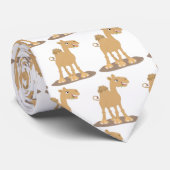 Cravate Caricature de dromadaire joyeux et souriant (Roulé)