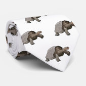 Cravate Caricature de la tortue des Galapagos (Roulé)