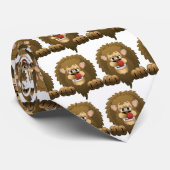 Cravate Caricature de lion affamé (Roulé)